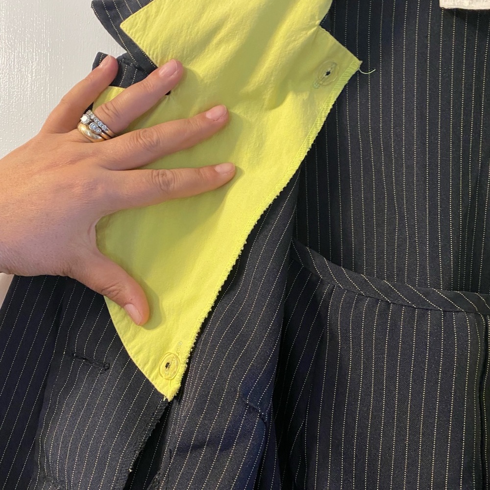 La Belle Black and Yellow Skirt Suit - Picture 3 of 5